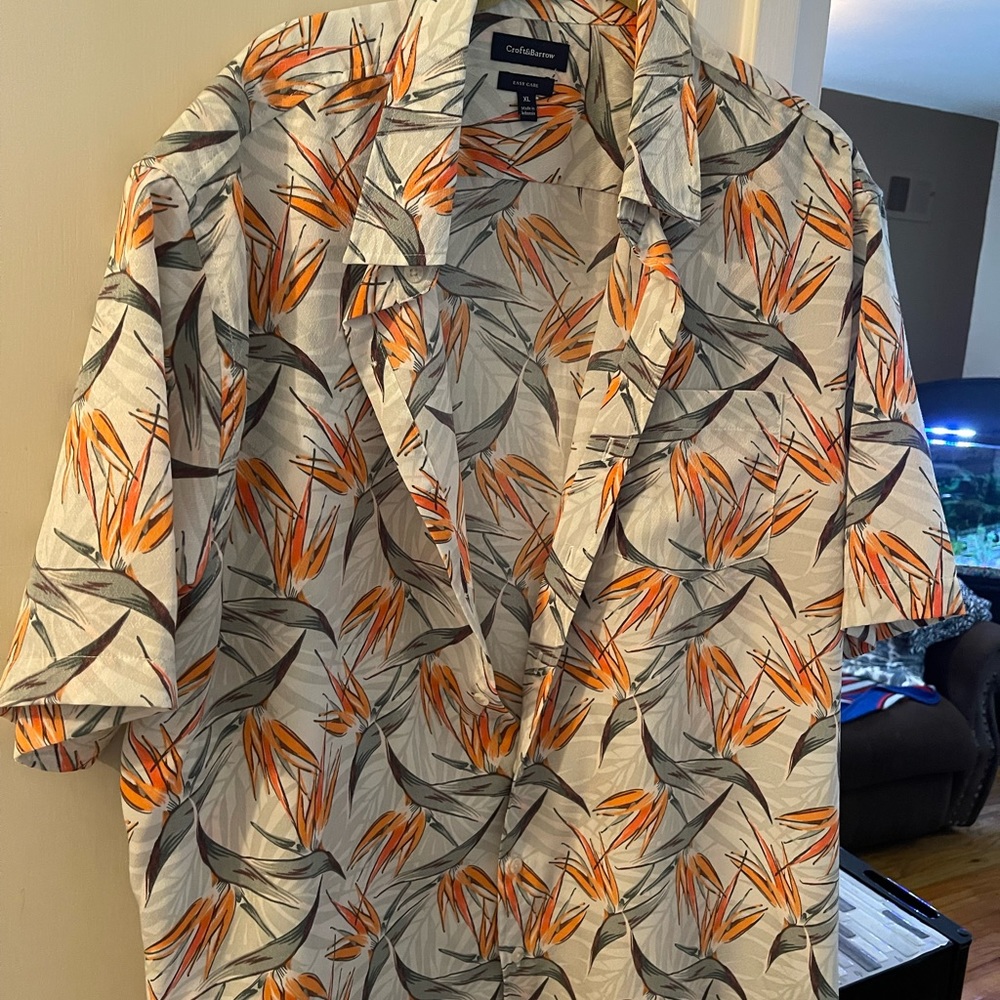 Croft&barrow short sleeve button down size XL